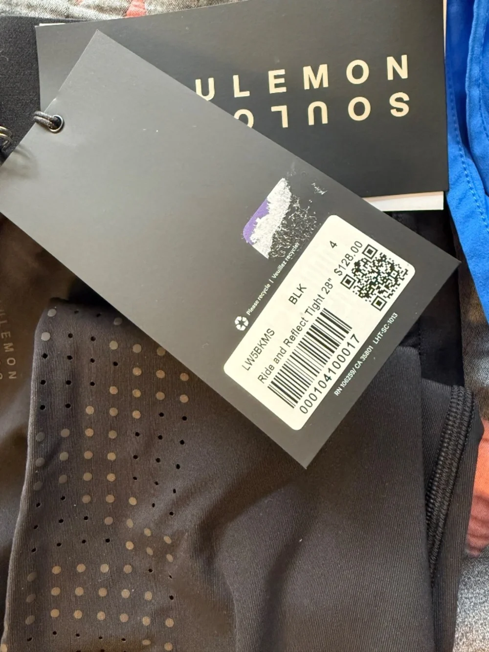 Lululemon x SoulCycle Ride and Reflect Tight 28” Black BLK Size 4 NWT